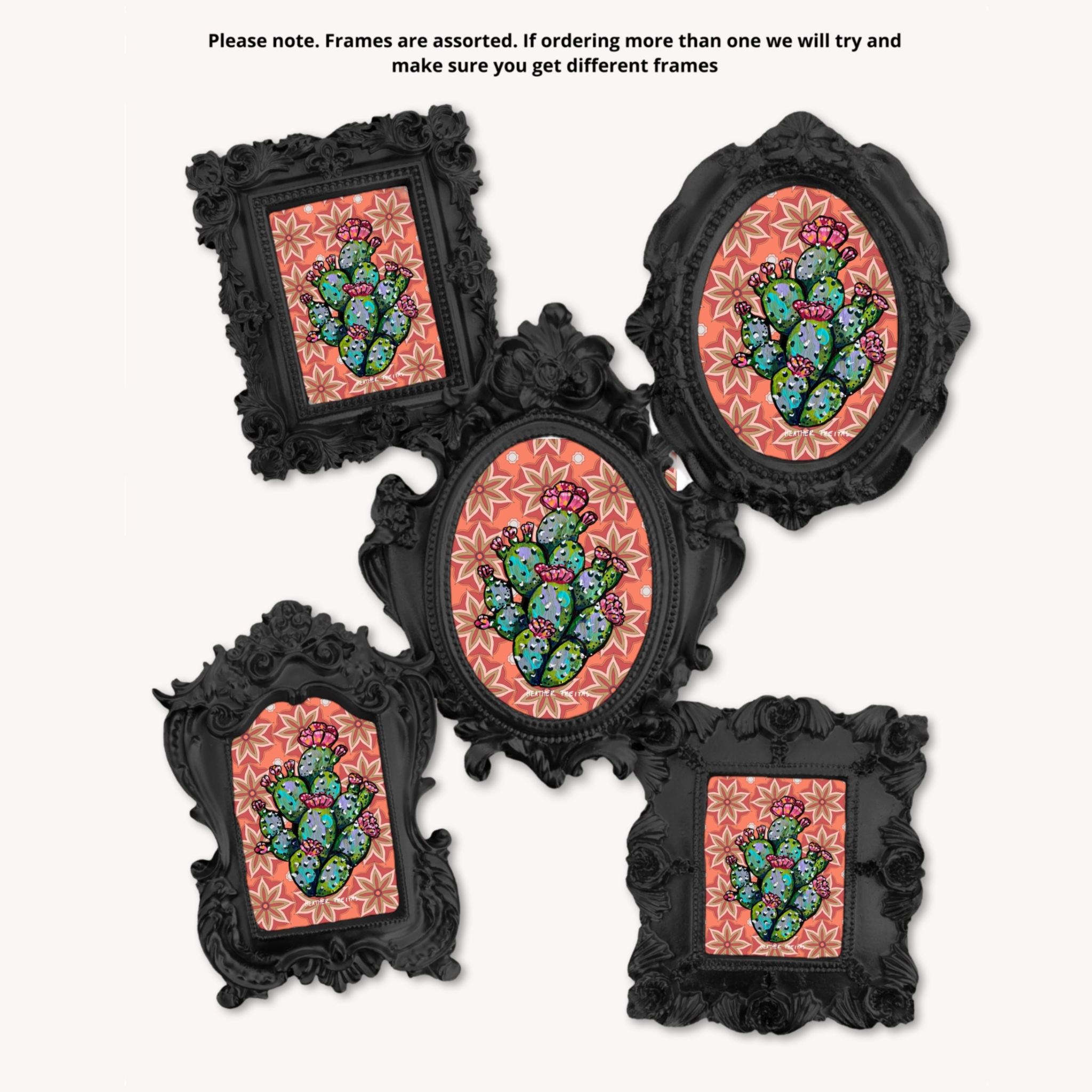 Cactus Framed Small Magnet