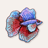 Purple Betta Vinyl Sticker
