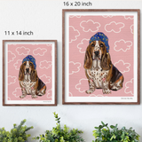 Basset Hound Dog Hand Signed Fine Art Print