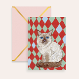 Birman Cat Fine Art Greeting Card