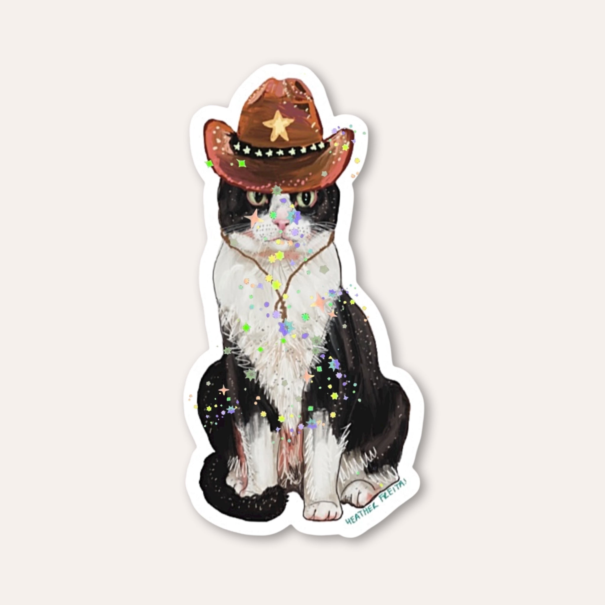Cowboy Cat Sticker