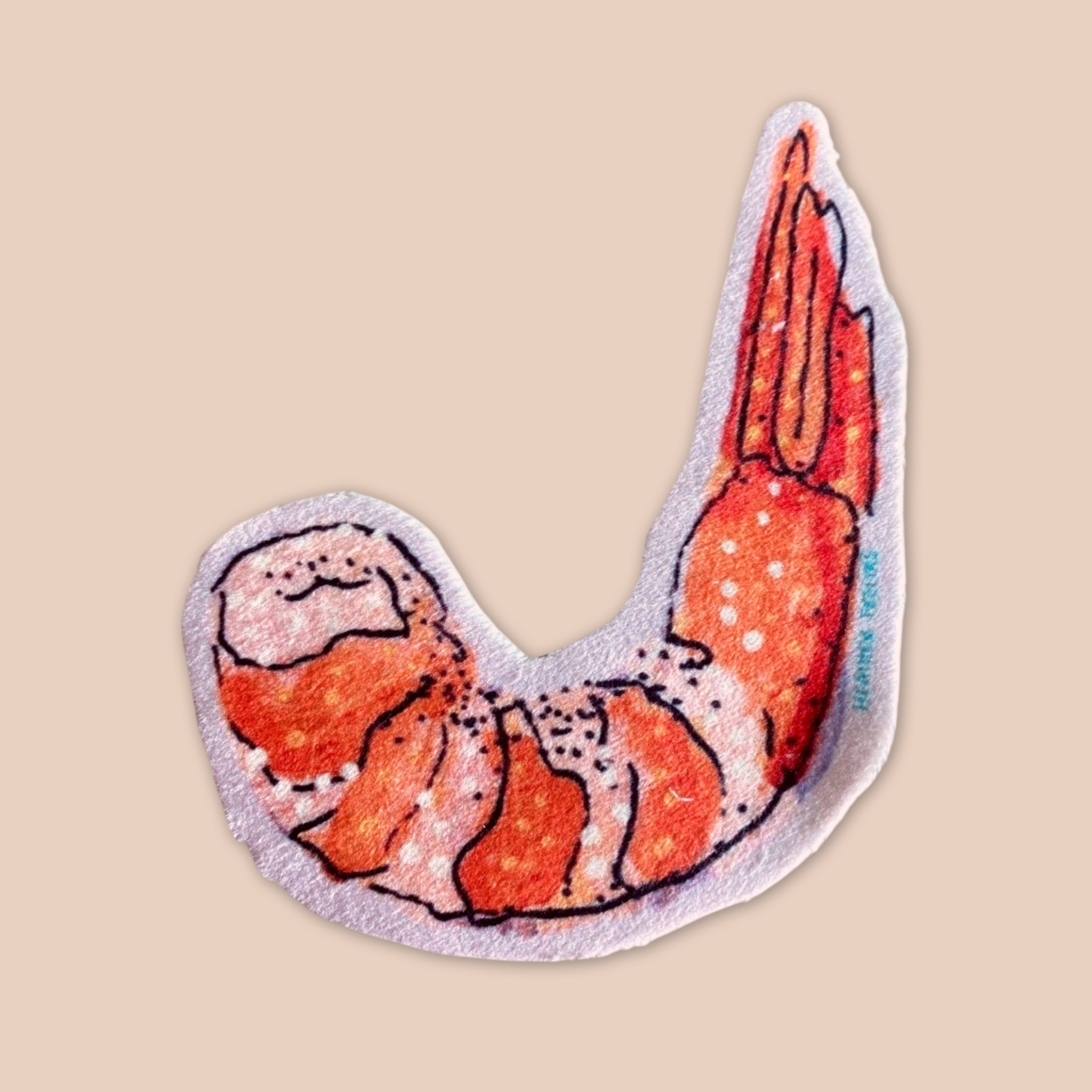 Shrimp - Sew On Velveteen Patch