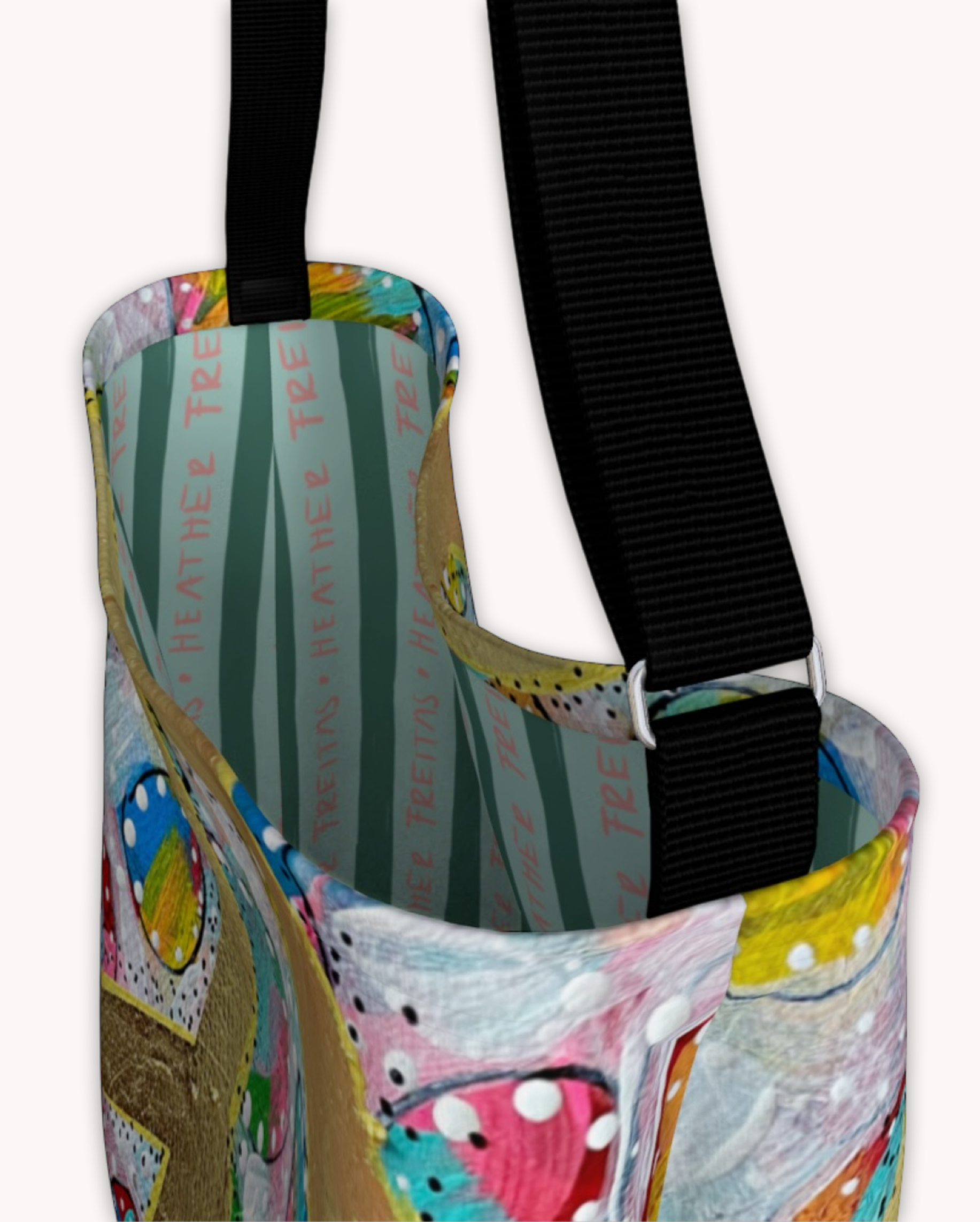 Gold Glam Peace Sign Tote