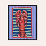 Red Lobster Framed Fine Art Canvas Print