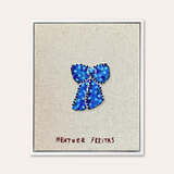 Blue Ribbon Beaded Wall Art
