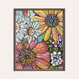 Flower Power Framed Fine Art Canvas Print
