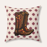 Cowgirl Boots Velveteen Throw Pillow