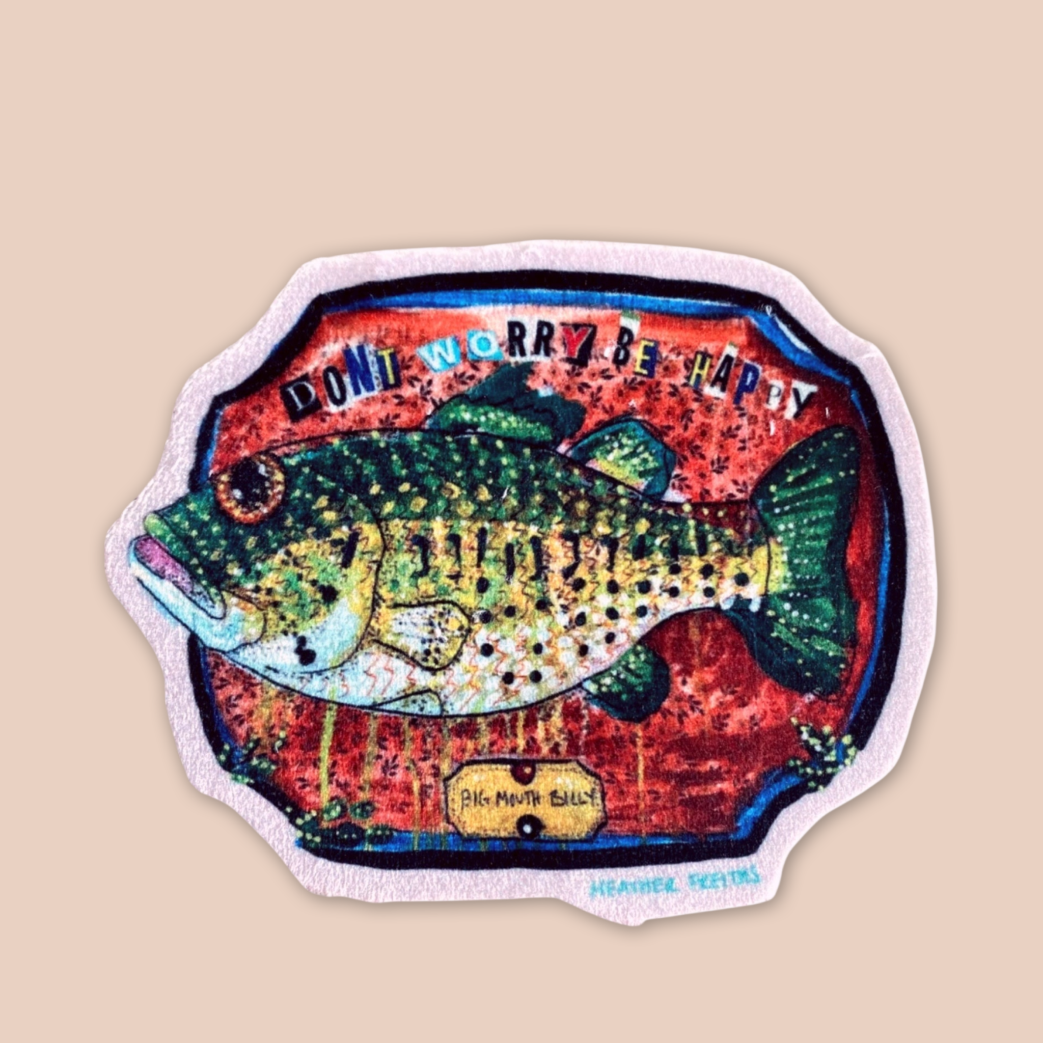 Large Mouth Bass - Sew On Velveteen Patch