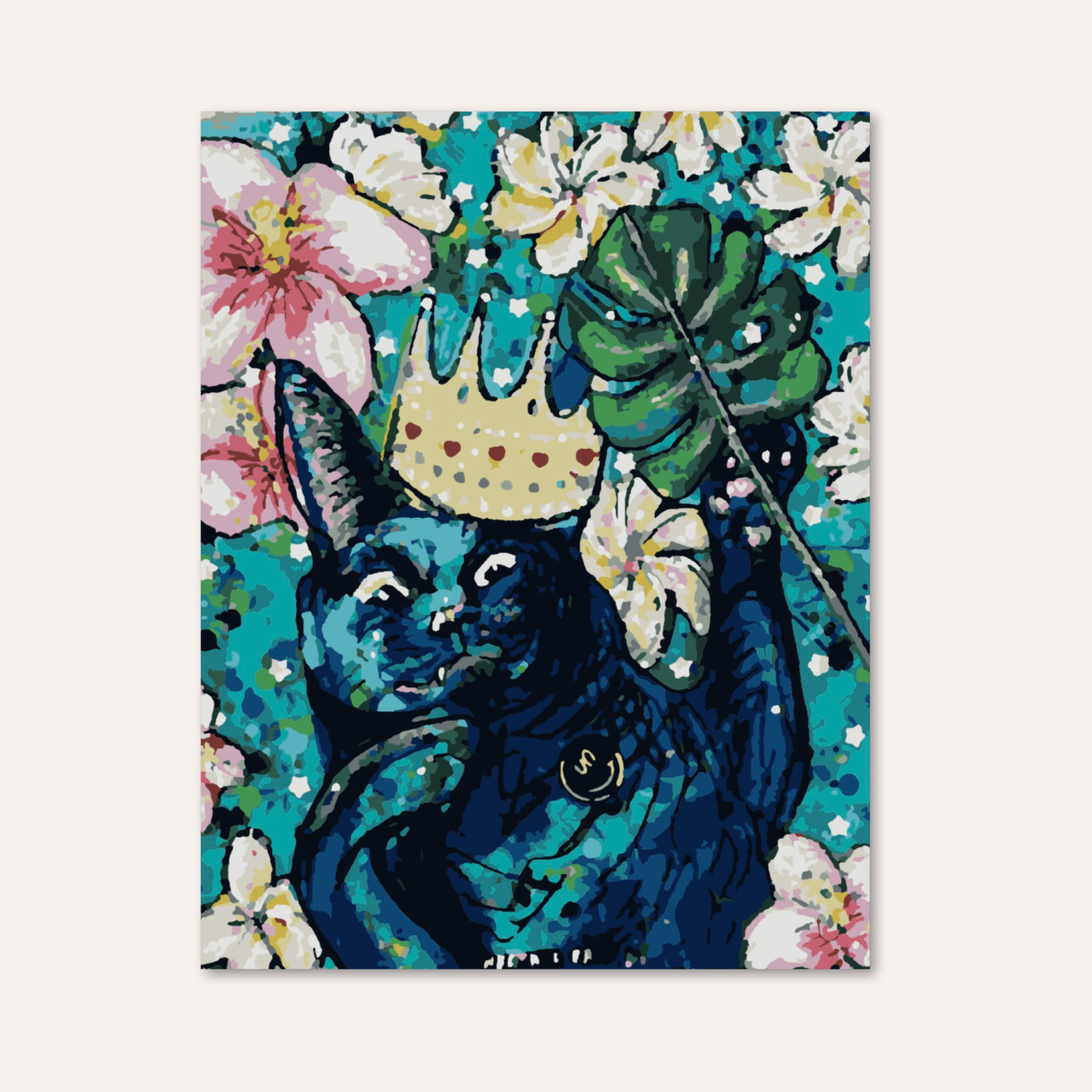 Flower The King Cat - Paint by Numbers Kit