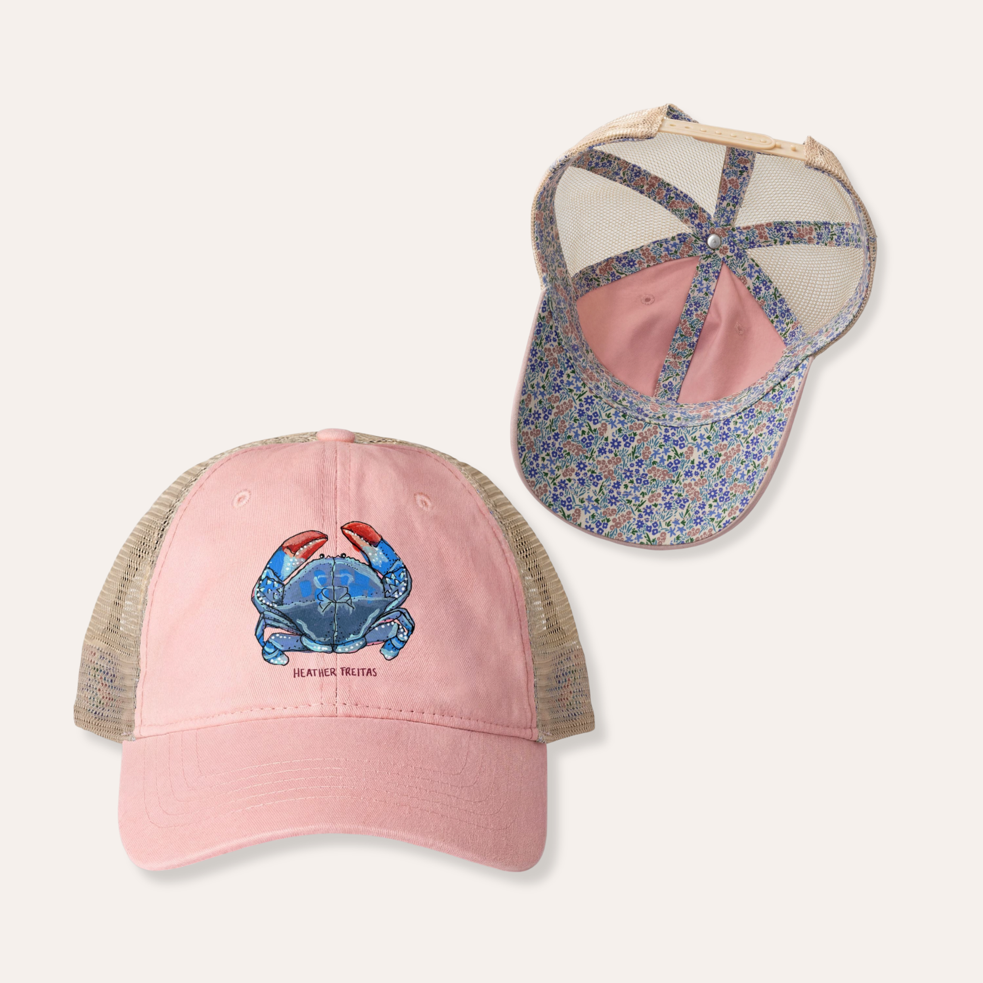 Blue Crab Women's Washed Mesh-Back Cap