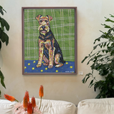 Airedale Terrier Framed Fine Art Canvas Print