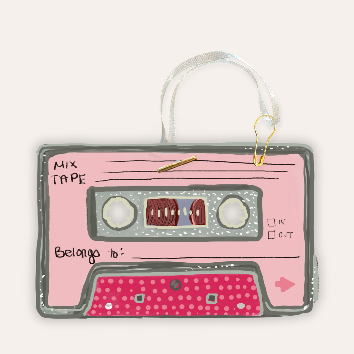 Pink Mixtape Gift Tag