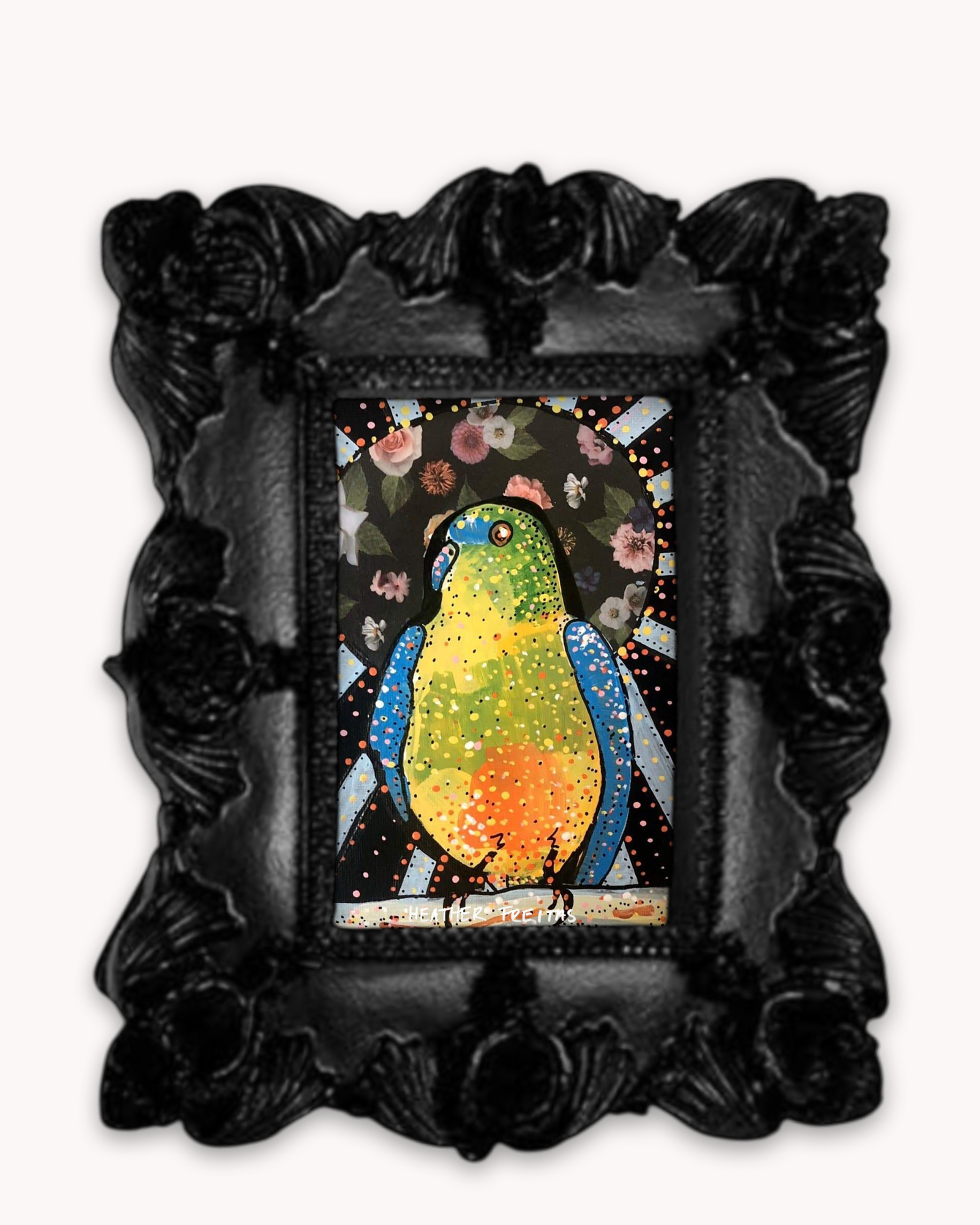 Thick Billed Parrot Framed Magnet ( Small )