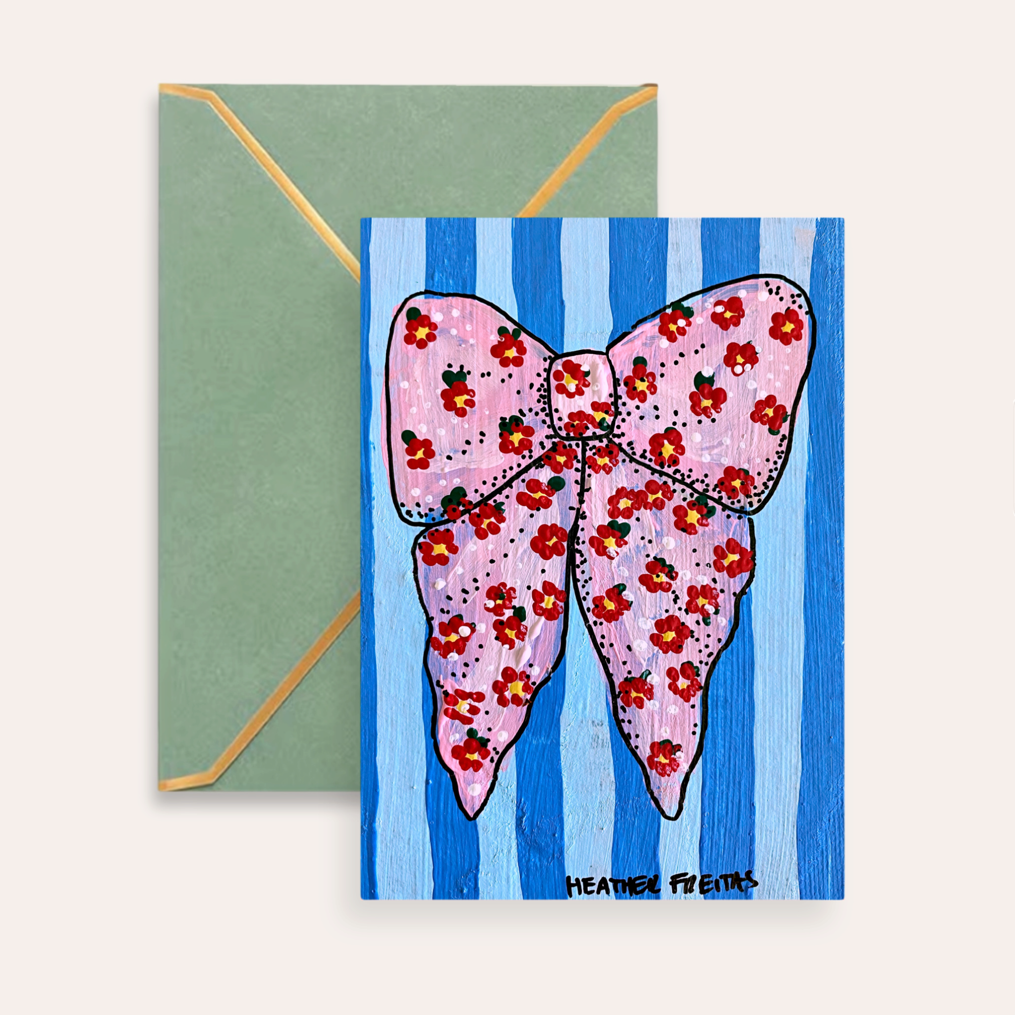 Pink Ribbon Fine Art Greeting Card