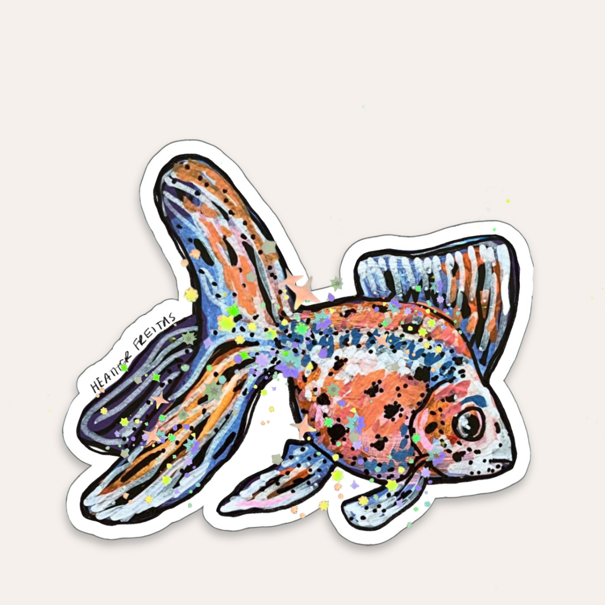 Calico Goldfish Sticker