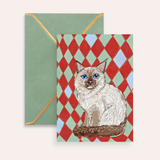 Birman Cat Fine Art Greeting Card