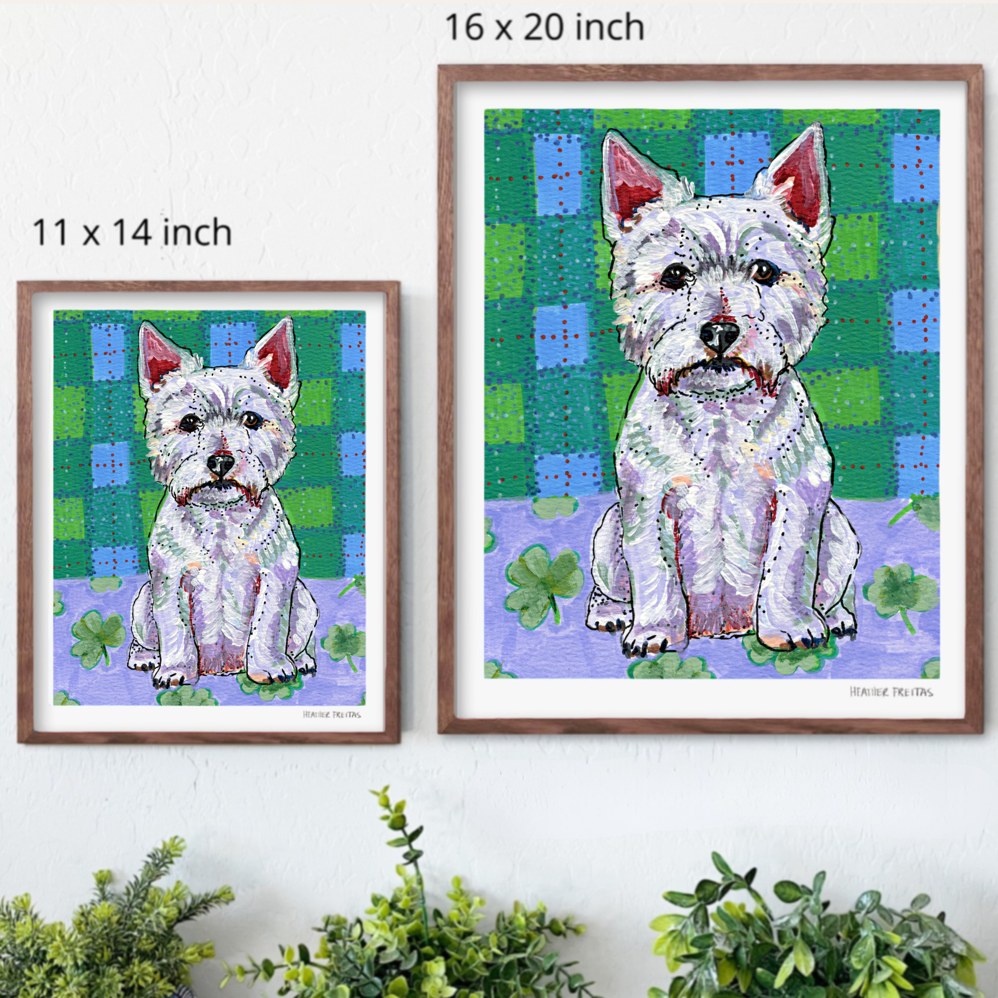 Westie Dog Hand Signed Fine Art Print