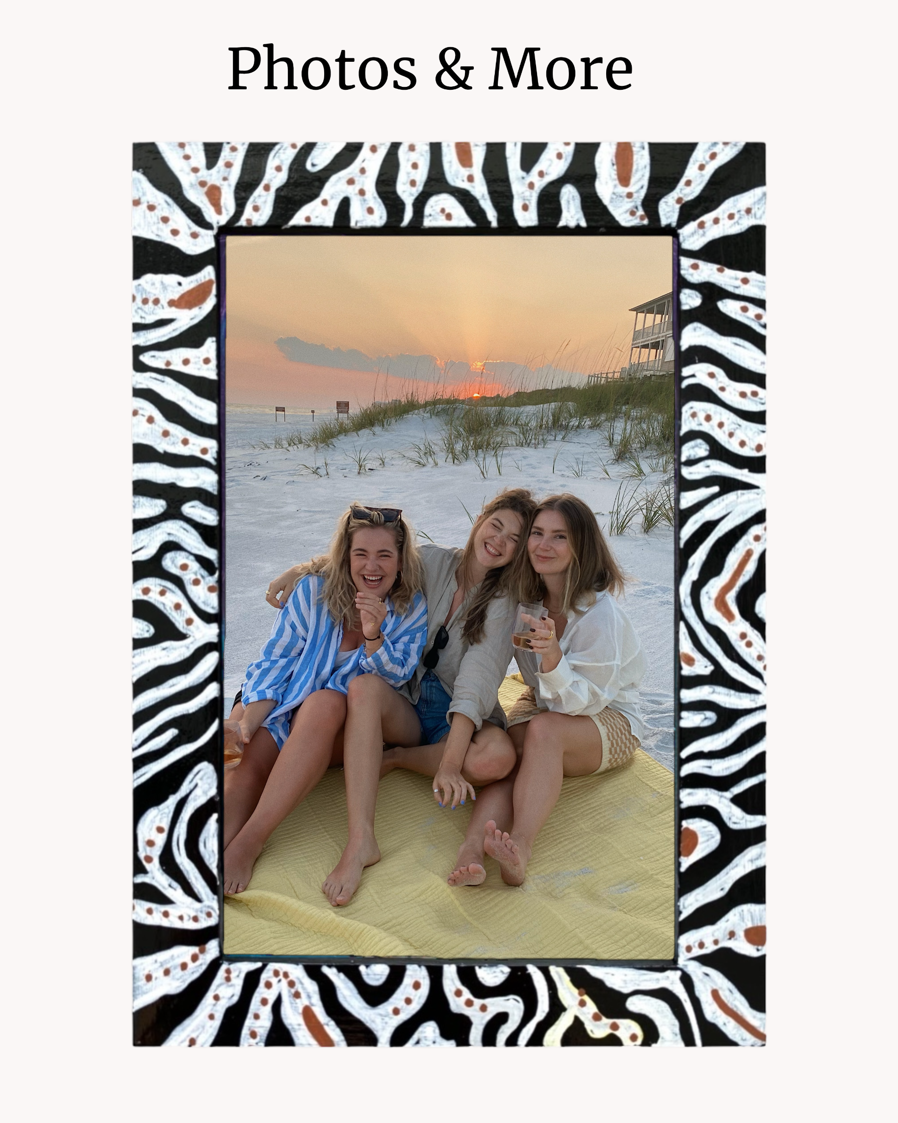 Zebra ( Hand Painted Frame 4x6 inch)