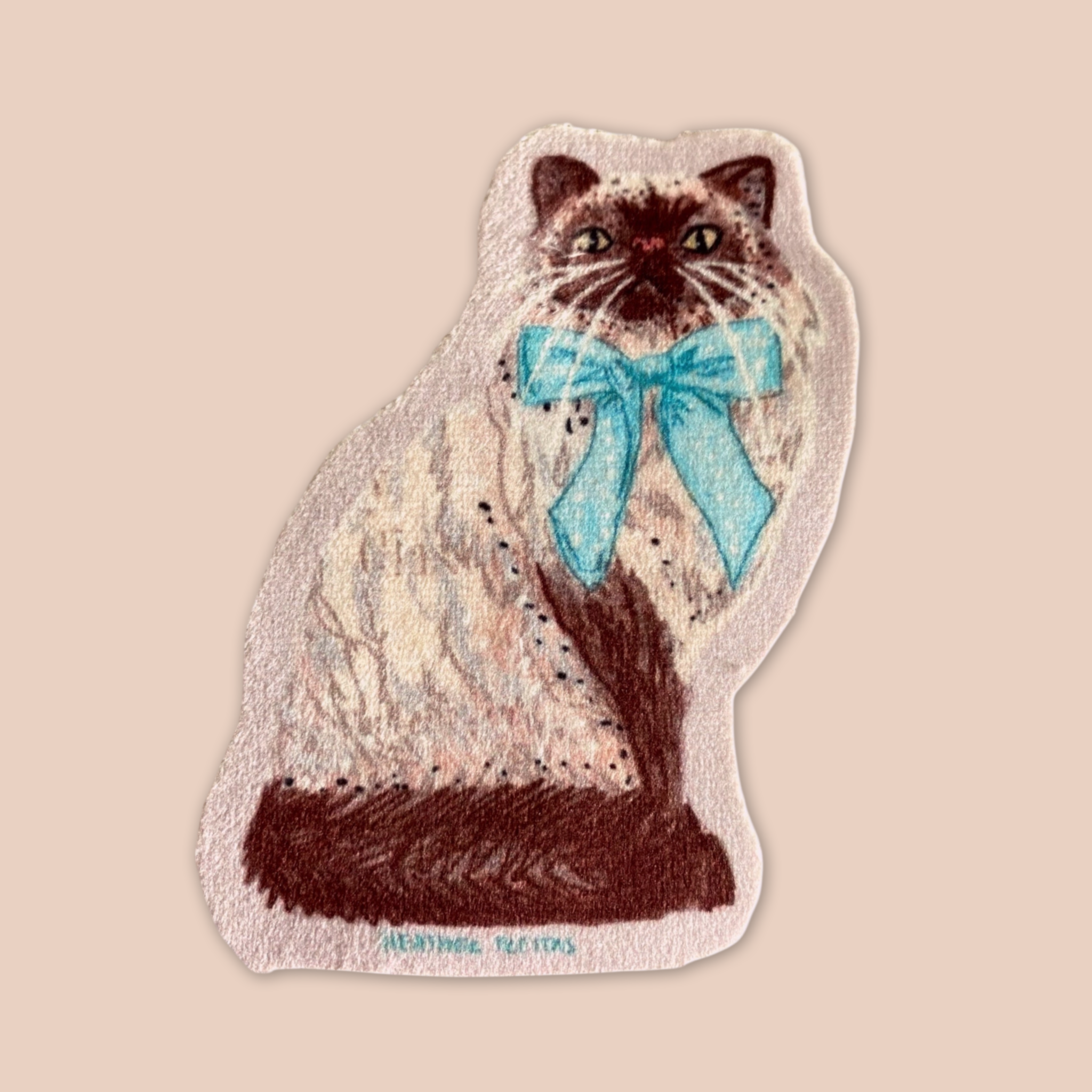 Seal Point Persian Cat - Sew On Velveteen Patch