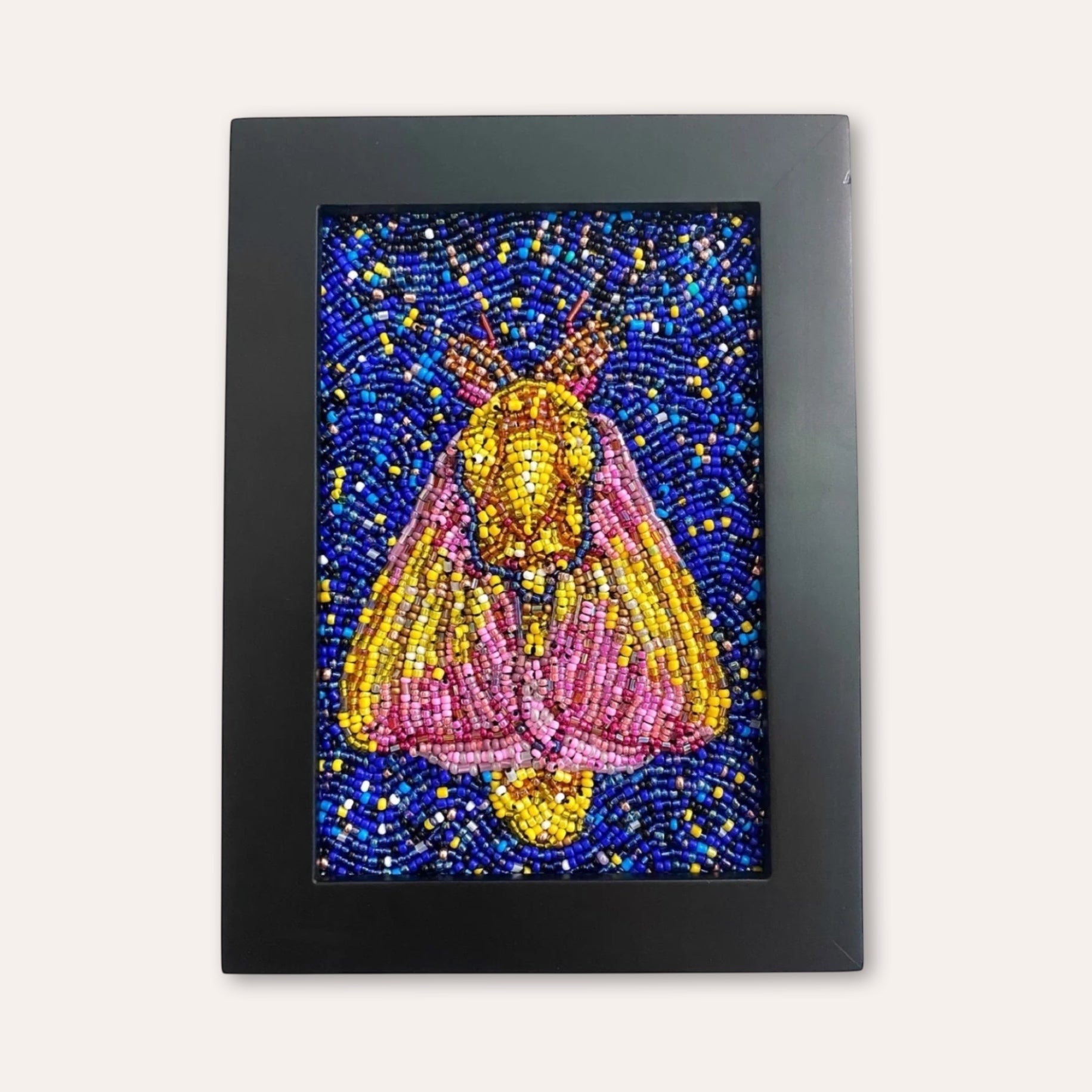 Strawberry Moth ( Fully Beaded Artwork )