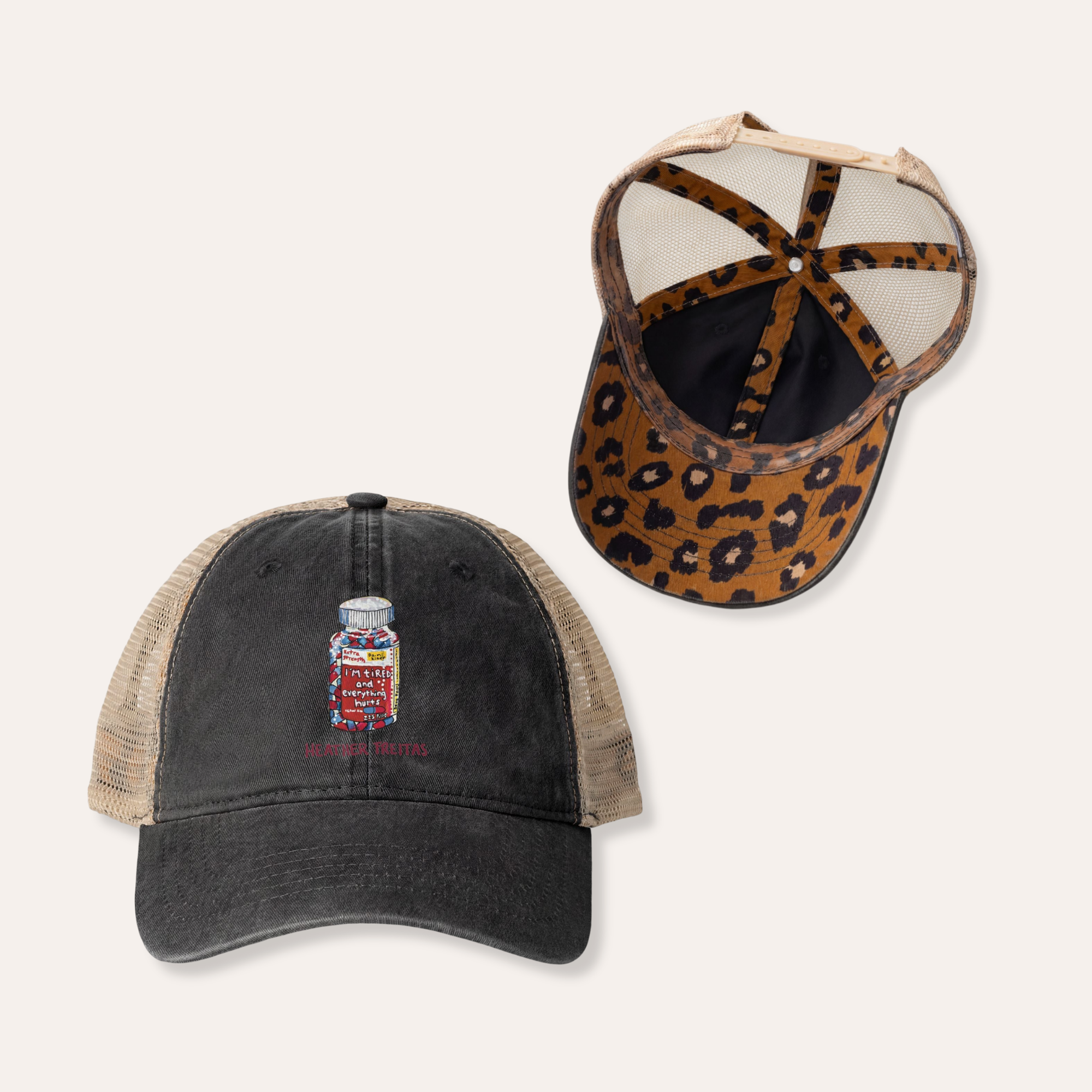 I'm Tired Women's Washed Mesh-Back Cap