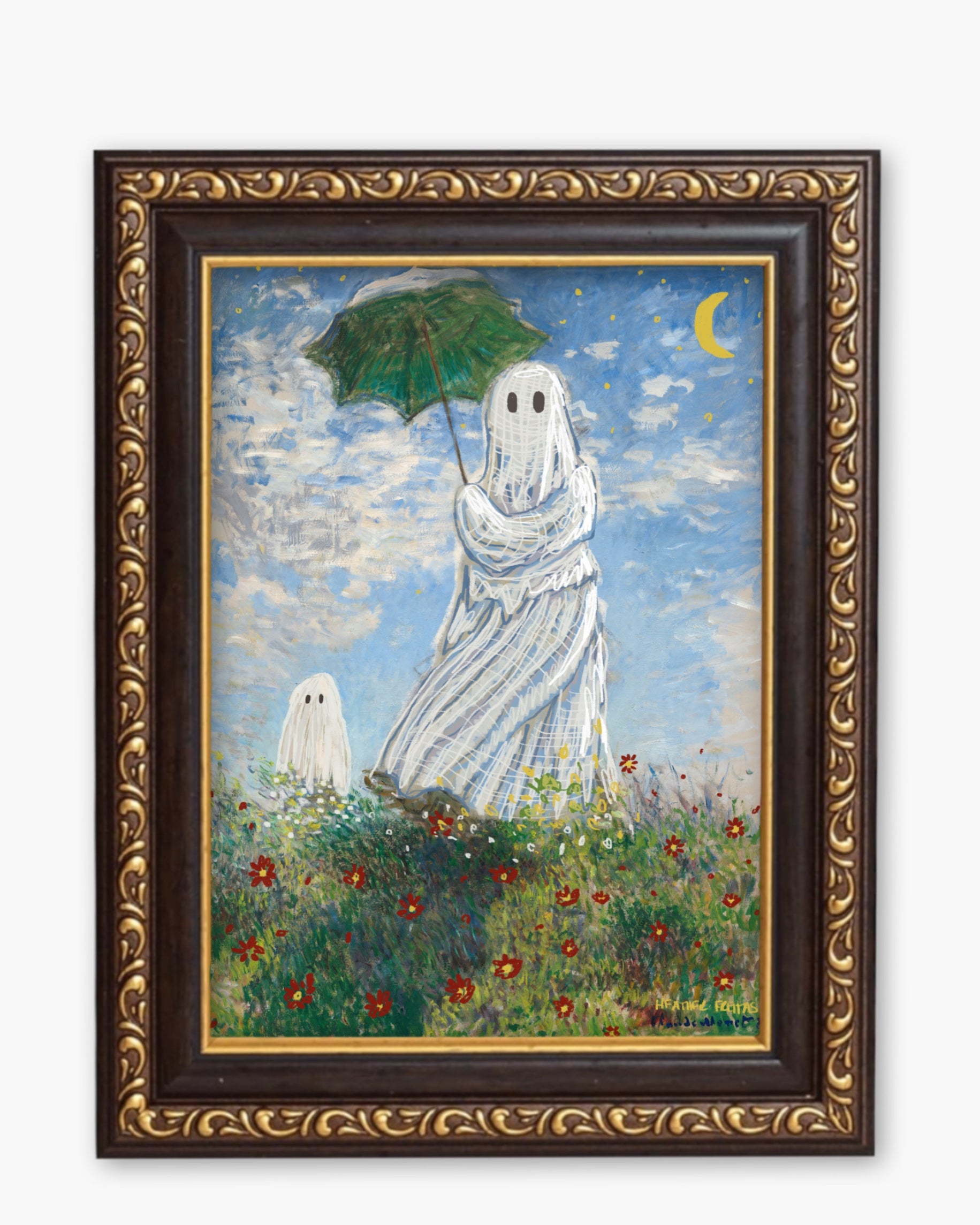Madam Monet Halloween Remaster Fine Art Magnet ( Large )