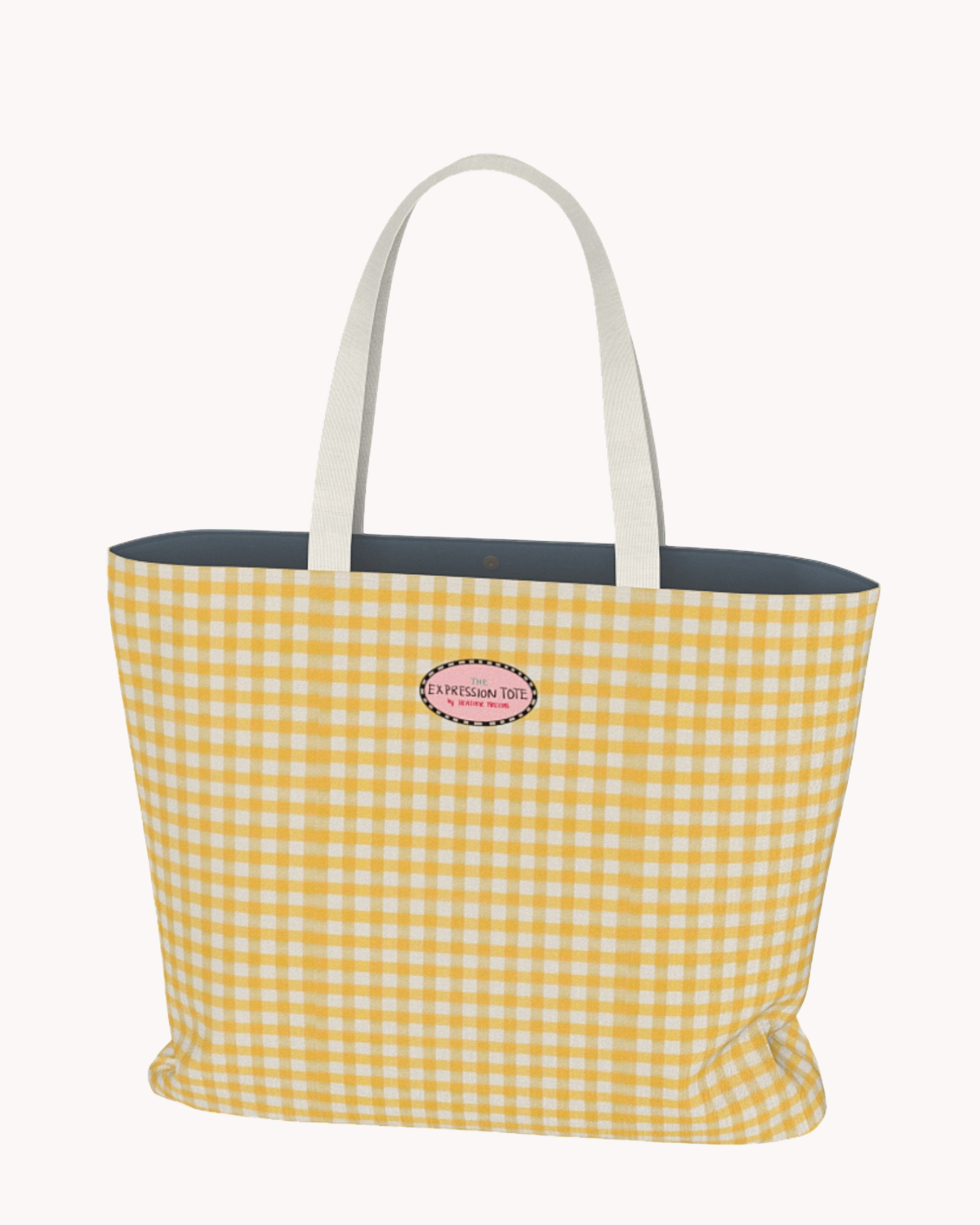 Yellow Gingham Expression Tote