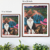 Cowboy Cats Hand Signed Fine Art Print