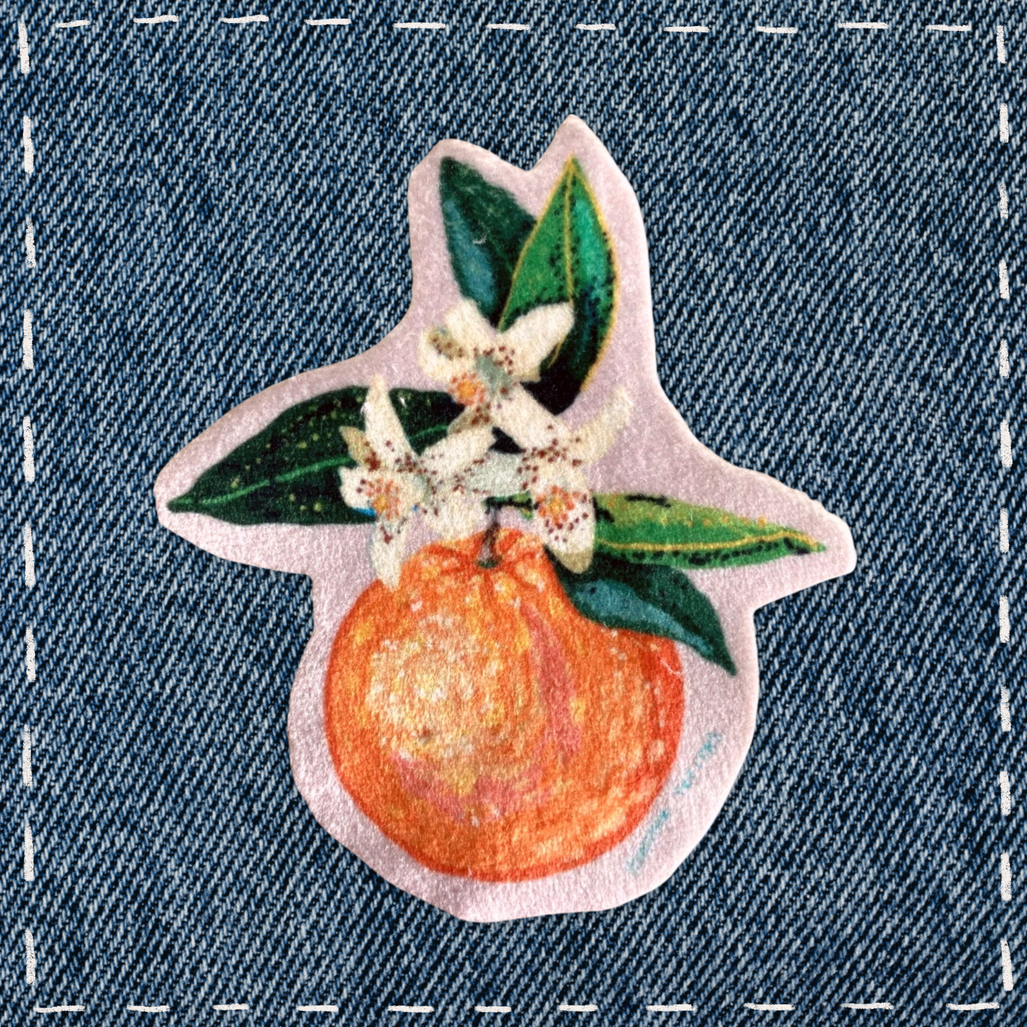 Orange - Sew On Velveteen Patch