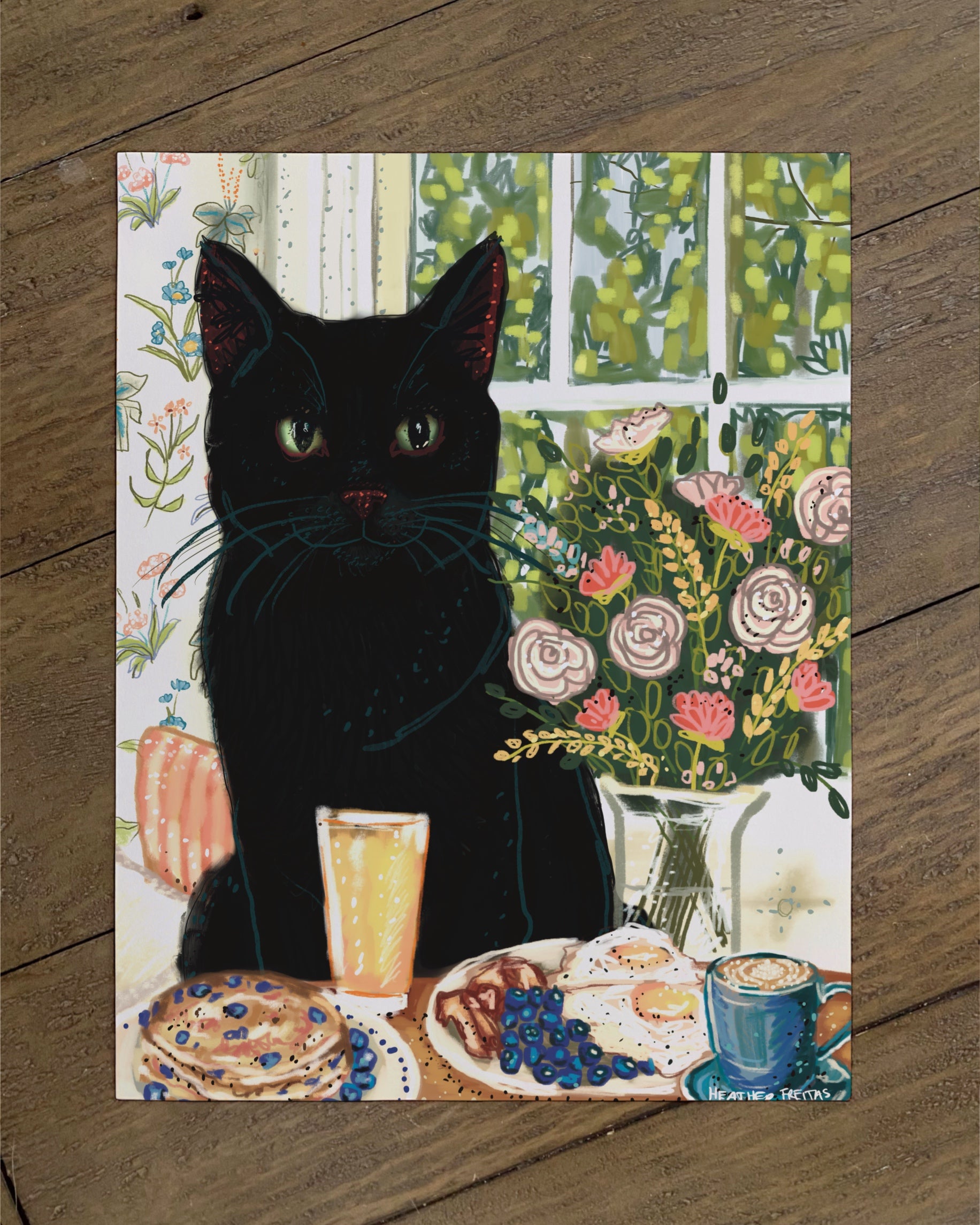 Black Cat - Build Your Own Fancy Feast Cat Paper Print
