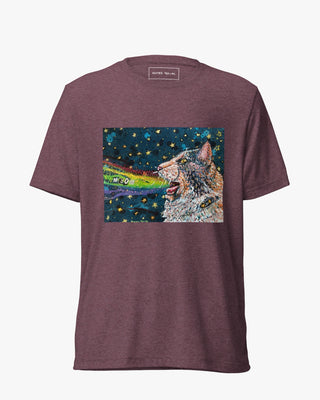 Meow Unisex Short Sleeve T-shirt - Heather Freitas - fine art home deccor