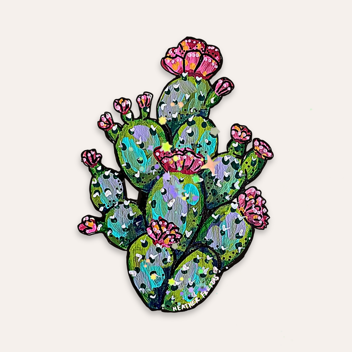Prickly Pear Cactus Sticker