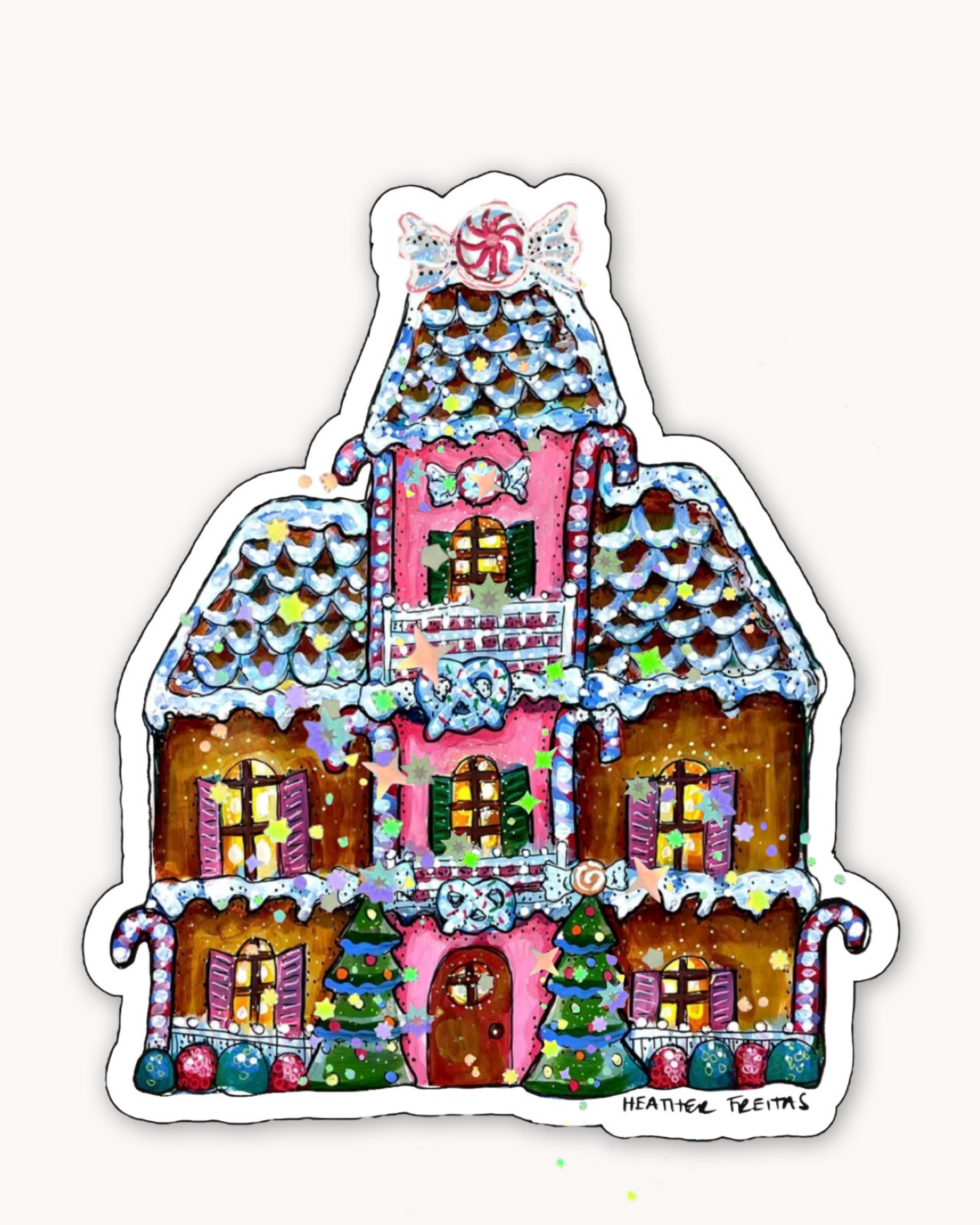 Gingerbread House Sticker