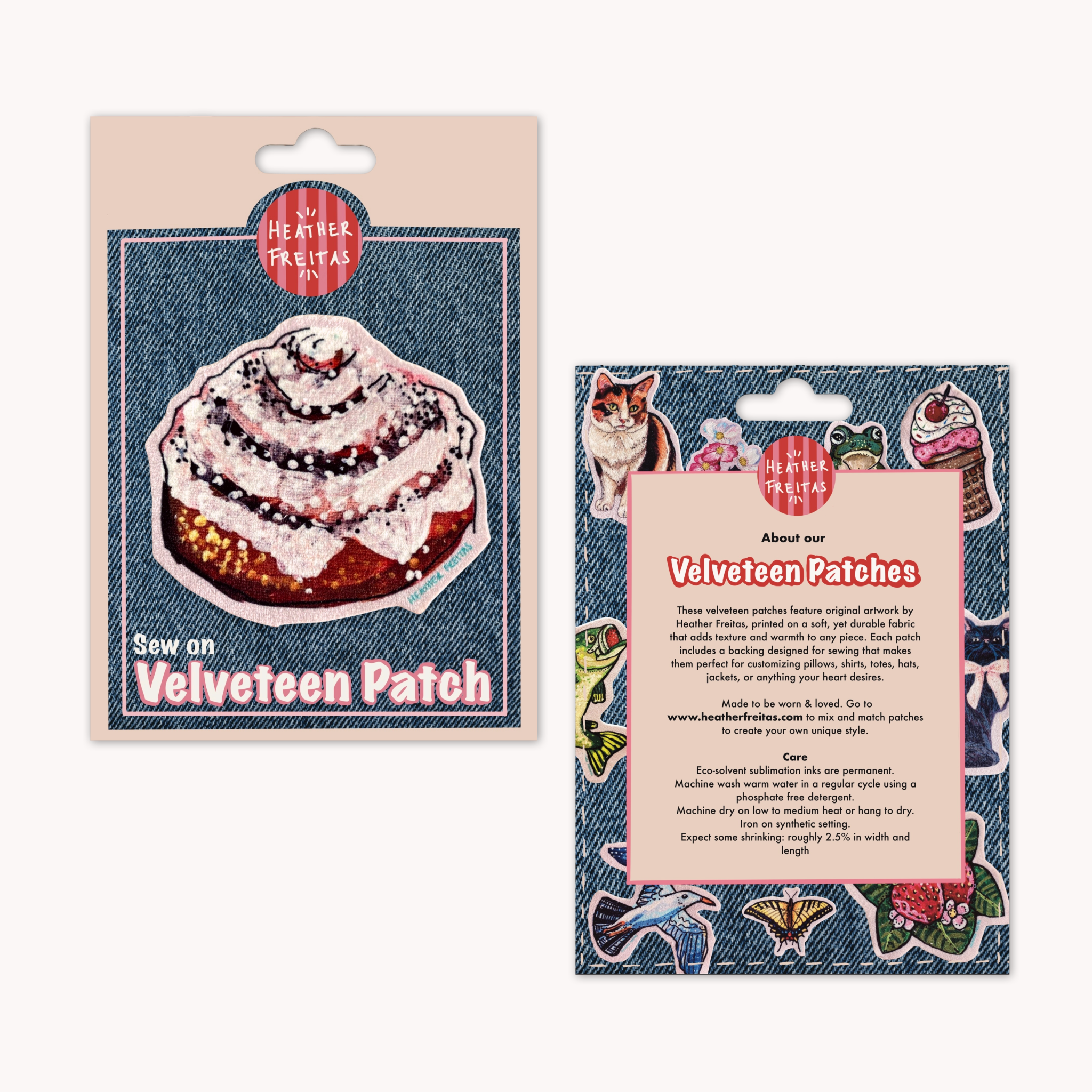 Cinnamon Roll - Sew On Velveteen Patch