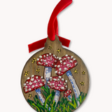Mushrooms & Stars Hand Painted Ornament