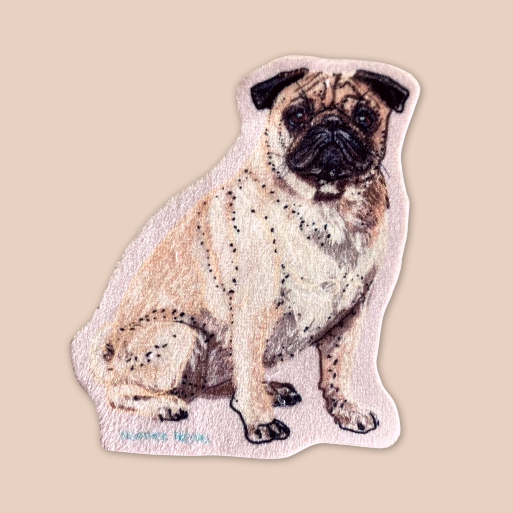 Pug Dog - Sew On Velveteen Patch