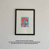 Garnet Flamingo Fine Art Greeting Card