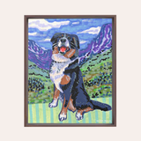 Bernese Mountain Dog Framed Fine Art Canvas Print