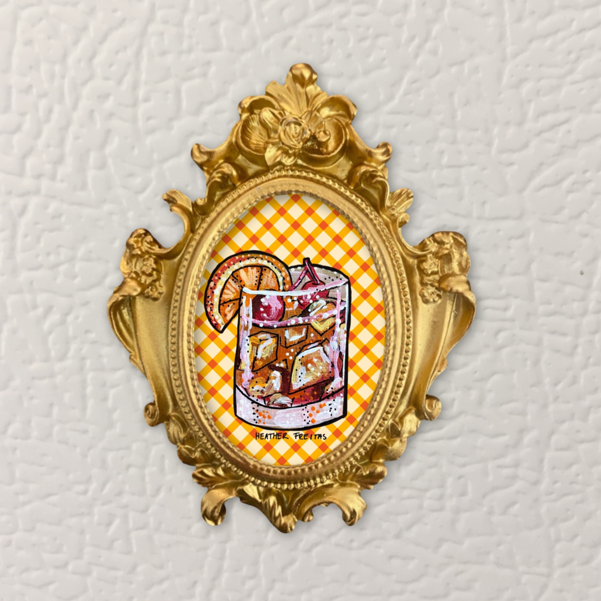 Old Fashioned Framed Small Magnet