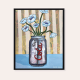 Diet Cola Framed Fine Art Canvas Print
