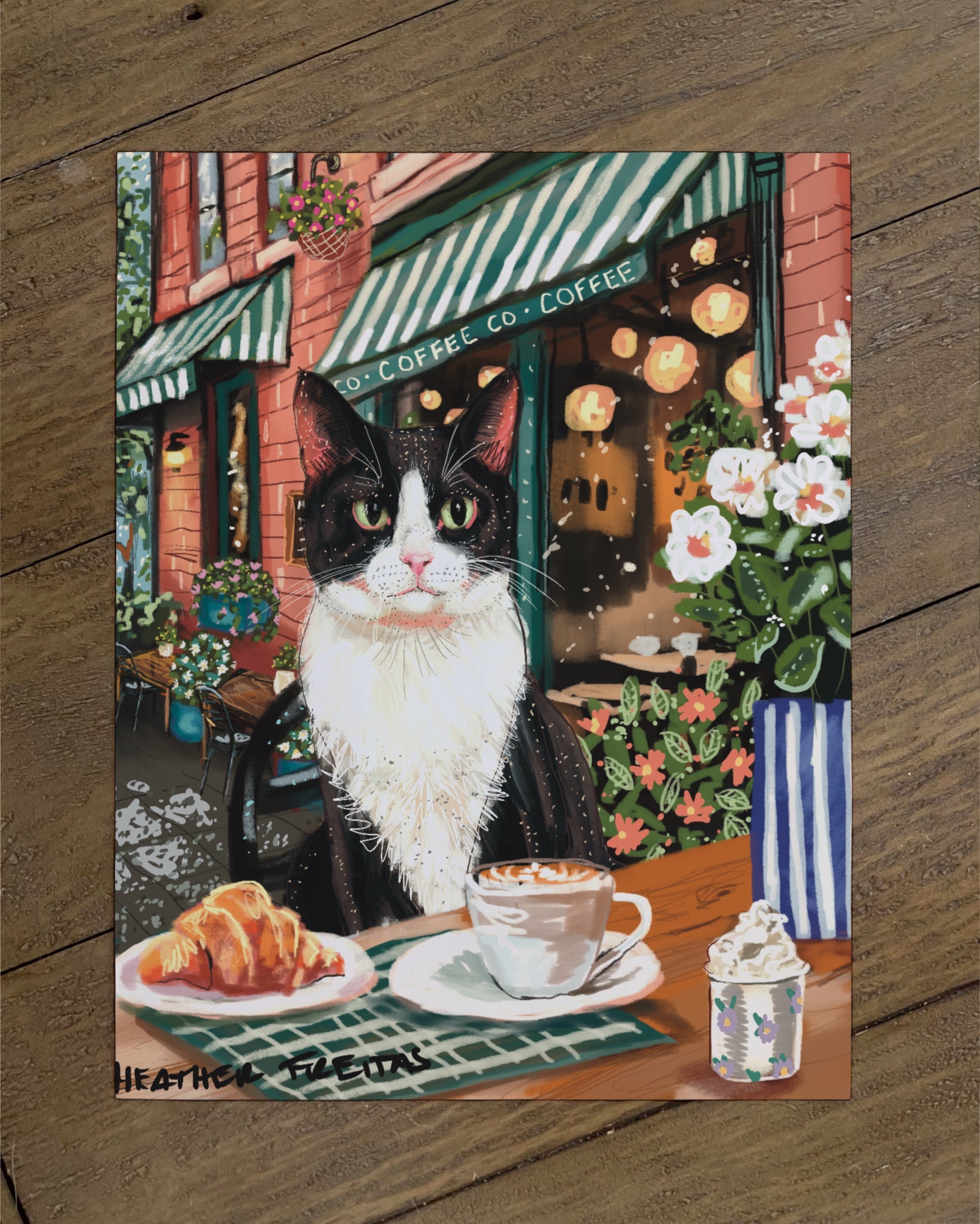 Tuxedo Cat / Build Your Own Fancy Feast Cat Paper Print