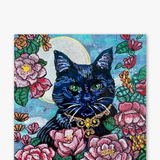 Royal Black Cat Bouquet ( Original Painting )