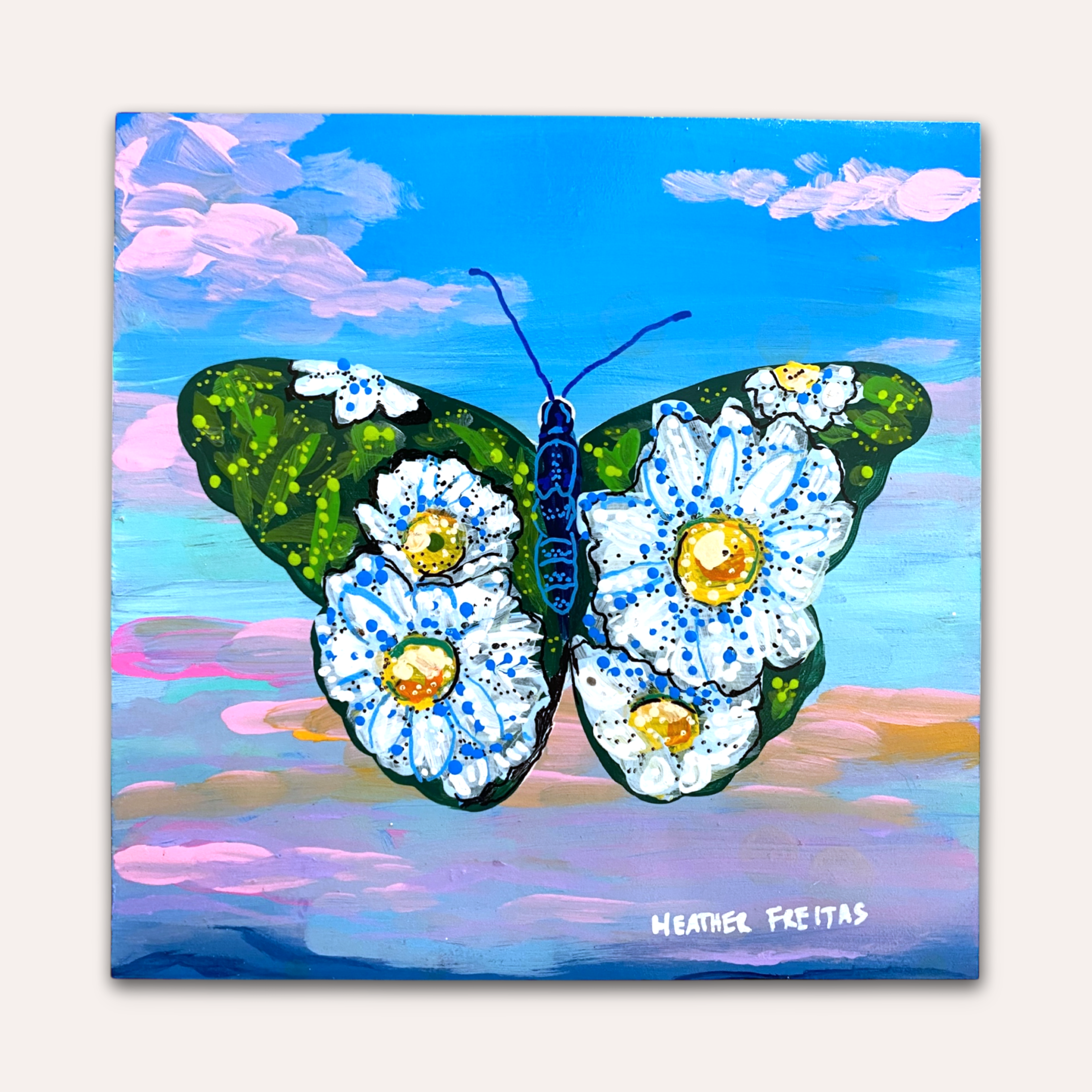 Daisy Butterfly ( Original Painting )