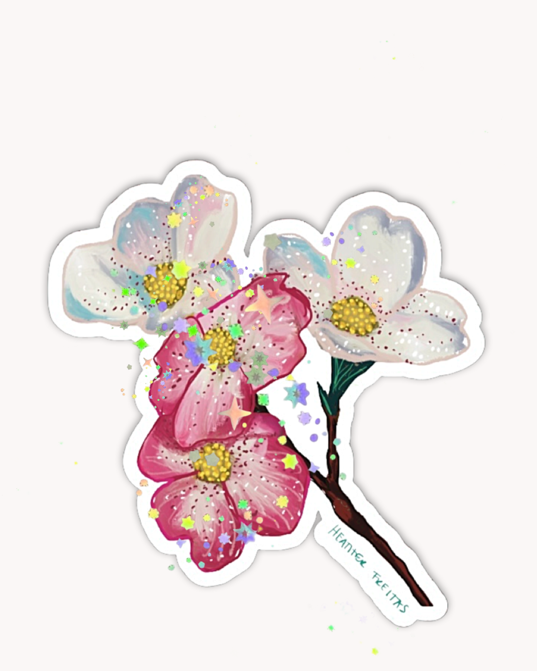 Dogwood Tree Flower Sticker