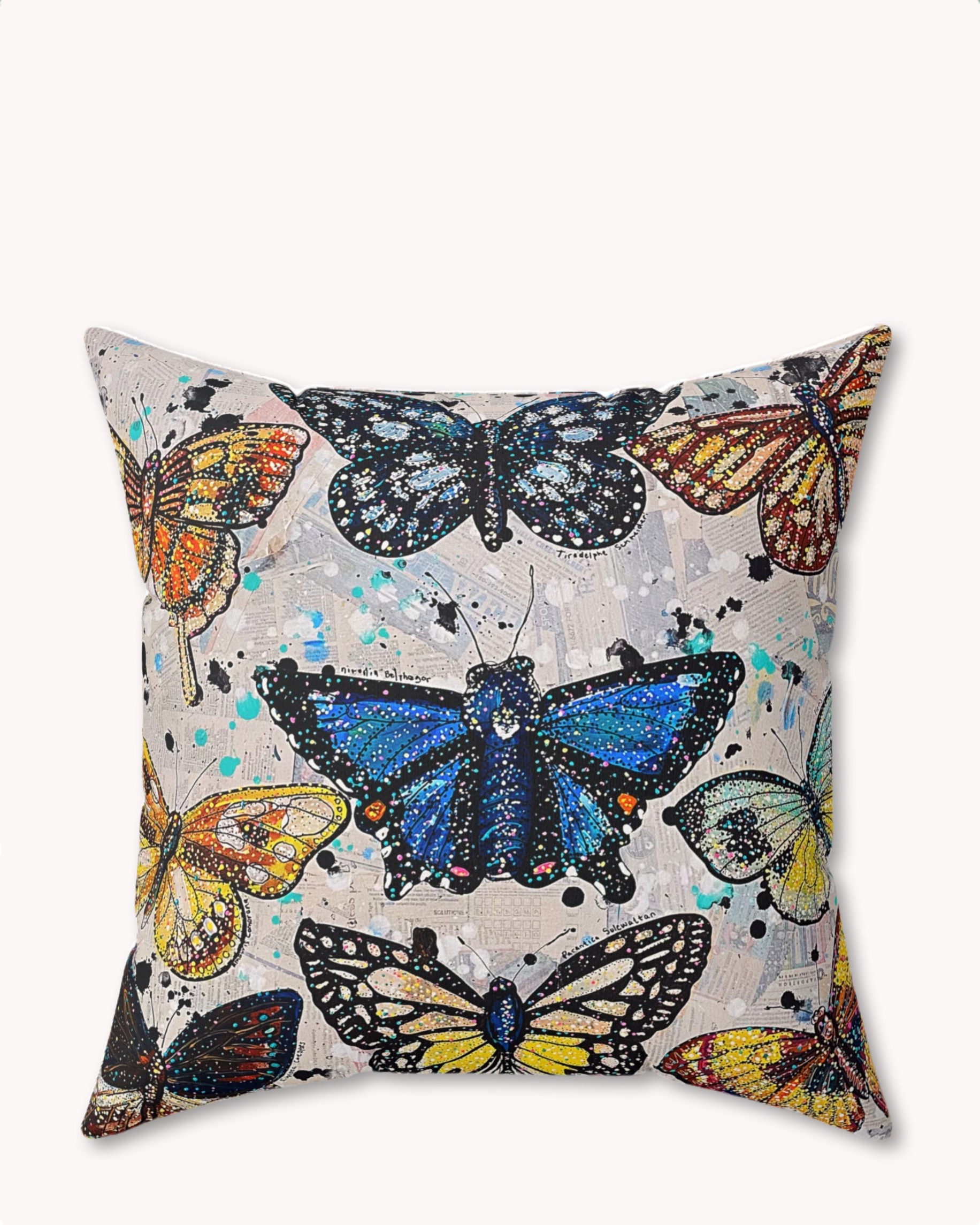 Cascades Decorative Faux Suede Throw Pillow