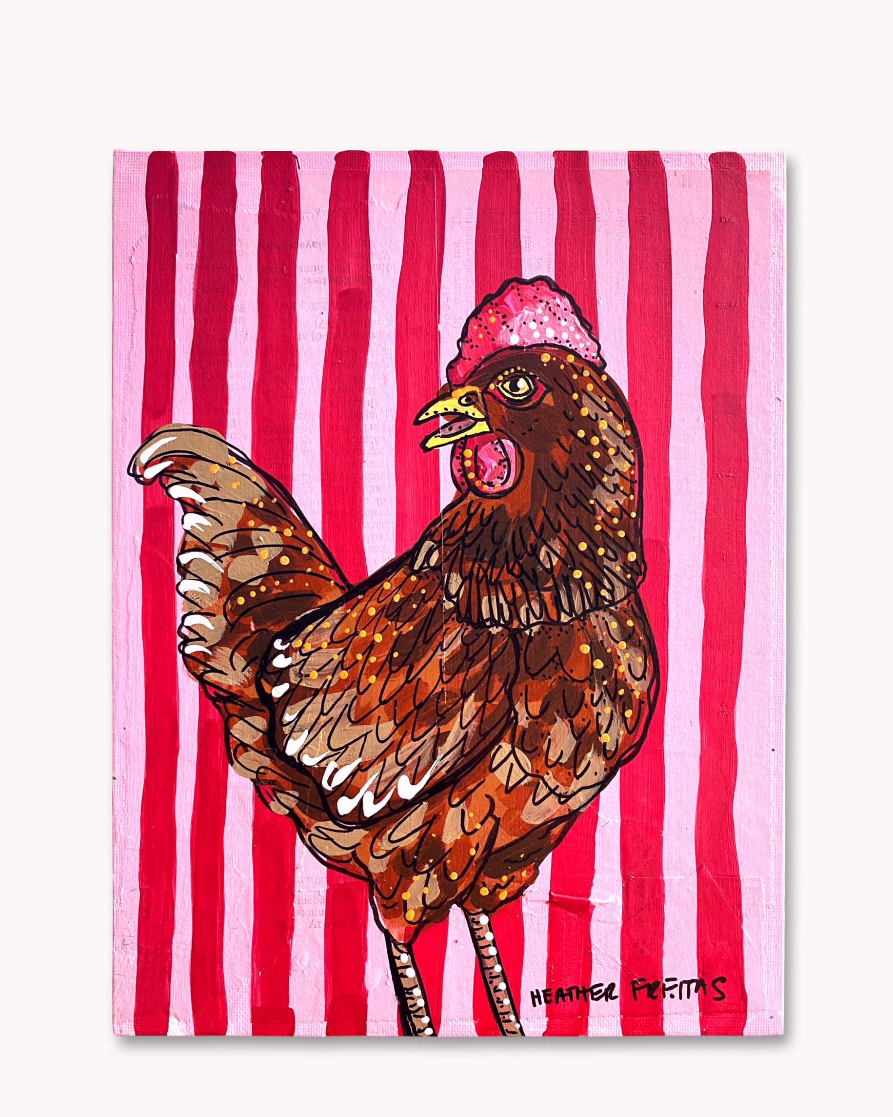 Brown Chicken ( Original Painting )