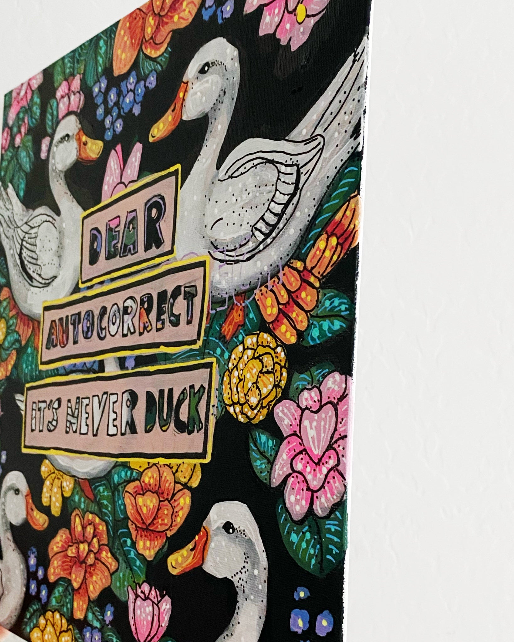 Dear Autocorrect ( Original Painting ) - Heather Freitas - fine art home deccor