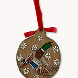 Floral Mallard Hand Painted Ornament