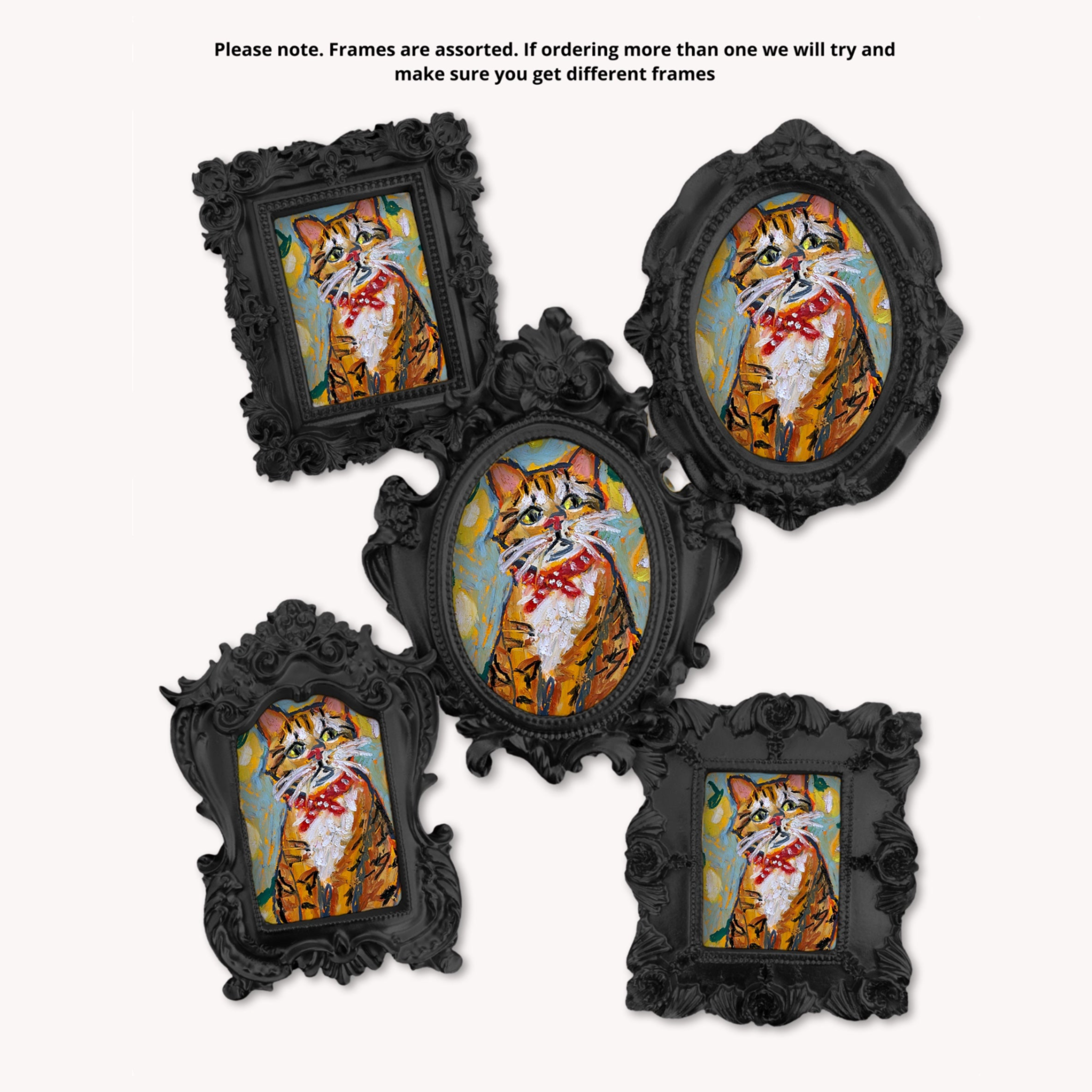 Lemon Cat Framed Small Magnet