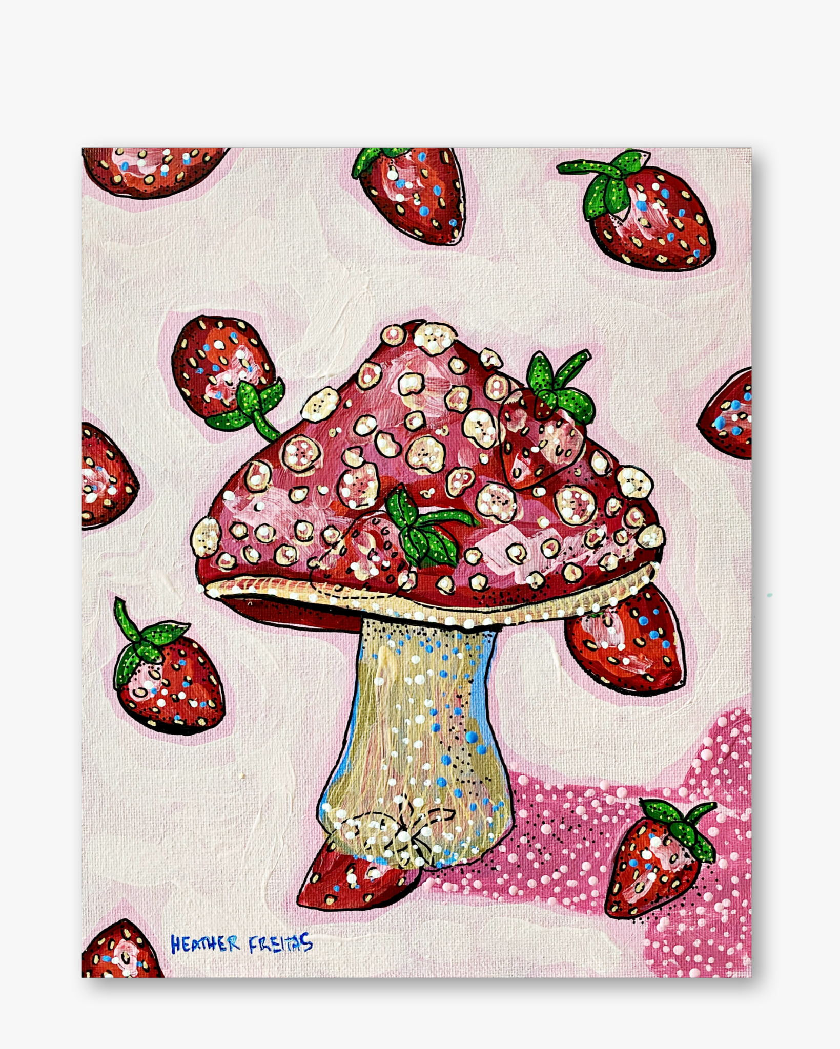 Strawberry Mushroom ( Original Painting )